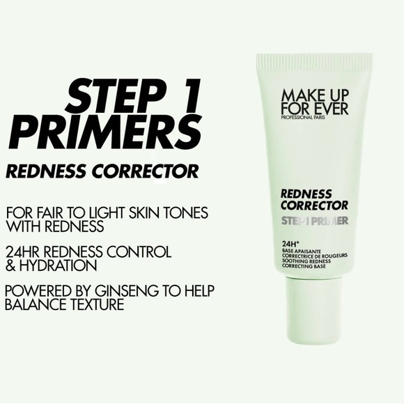 MAKE UP FOR EVER Step 1 Primer Color Corrector - Redness. New. 30 ML. - Picture 2 of 5